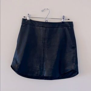 Faux Leather Mini-Skirt